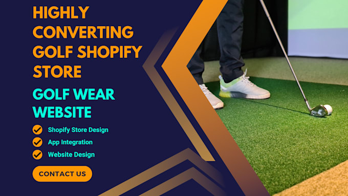 Gig Preview - Design a golf shopify store golf simulator golf wear store golf clothing website