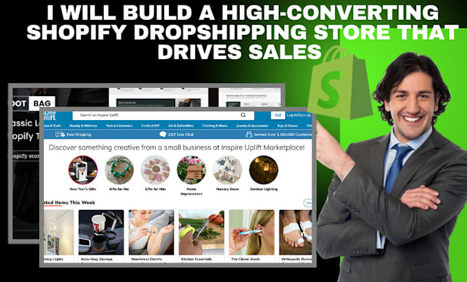 Gig Preview - Build a high converting shopify dropshipping store that drives sales