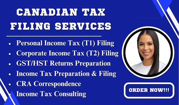 Gig Preview - Prepare canadian business t2 and corporate t1 tax returns  gst hst, payroll, cra