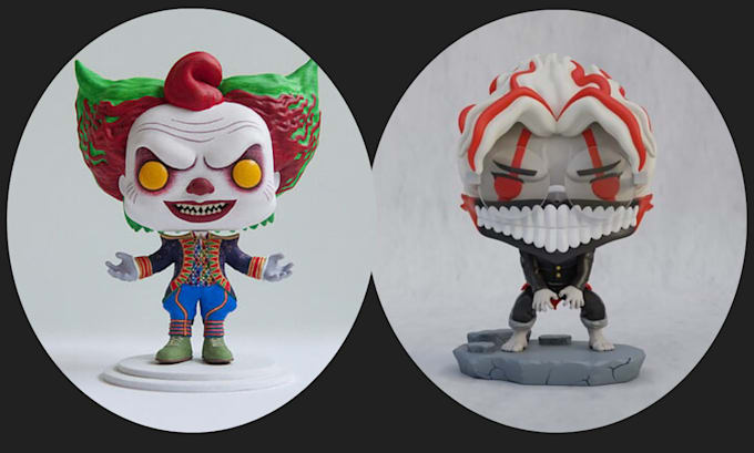 Gig Preview - Sculpt 3d funko pop 3d caricature 3d bubblehead 3d marvel nft for printing