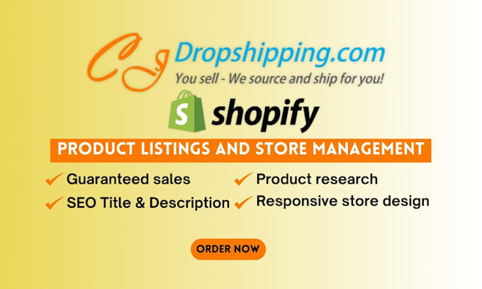 Gig Preview - Create cj shopify drophsipping store, cj dropshipping product listing and SEO