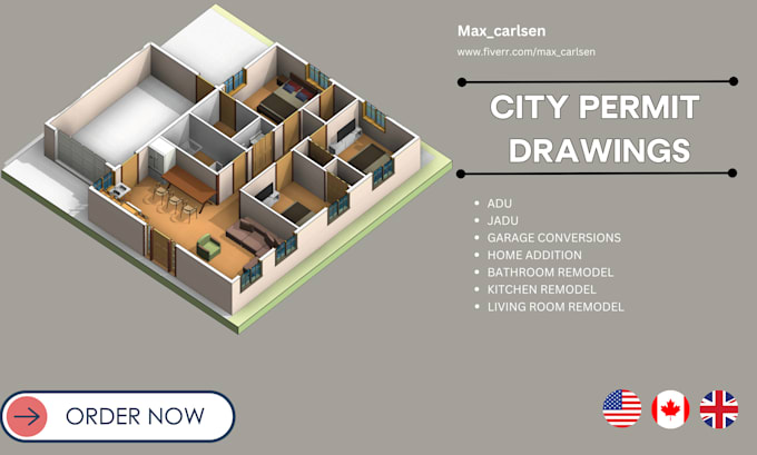 Bestseller - do city permit drawings architect floor plan,deck, shed,adu,patio,garage