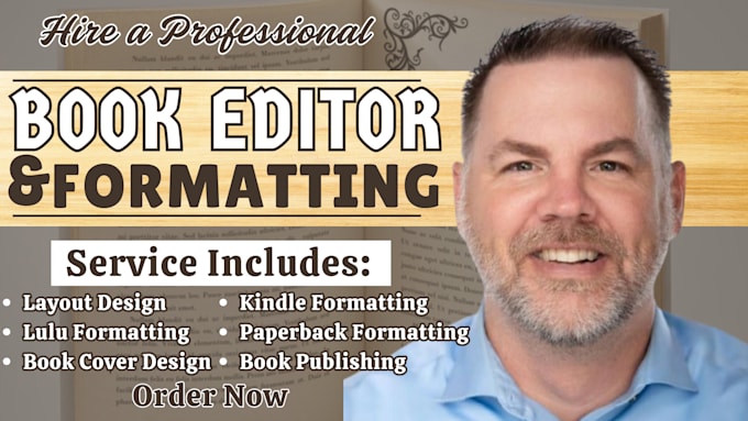 Gig Preview - Document typesetting, book design layout for amazon print, book formatting, edit