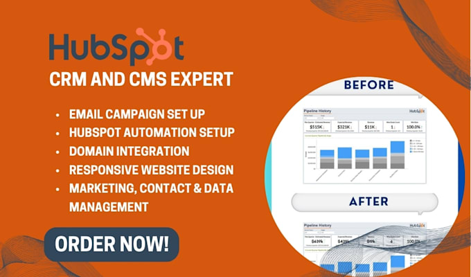 Gig Preview - Hubspot CRM hubspot website hubspot landing page hubspot marketing and sales