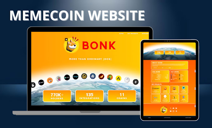 Bestseller - create crypto token website, coin or meme website for your token