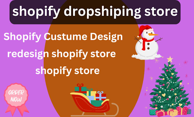 Gig Preview - Create a high converting custom shopify dropshipping store design and redesign