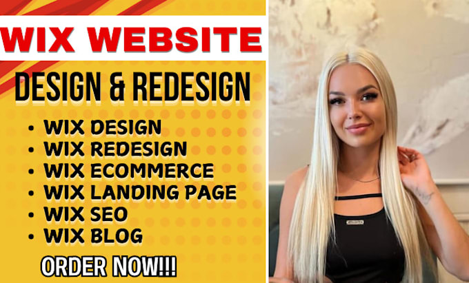 Gig Preview - Design wix website redesign wix studio wix landing page design ecommerce website