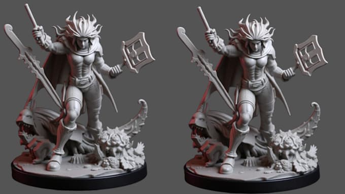 Gig Preview - 3d sculpting action figures 3d miniatures, 3d rendeing, stl file for 3d printing