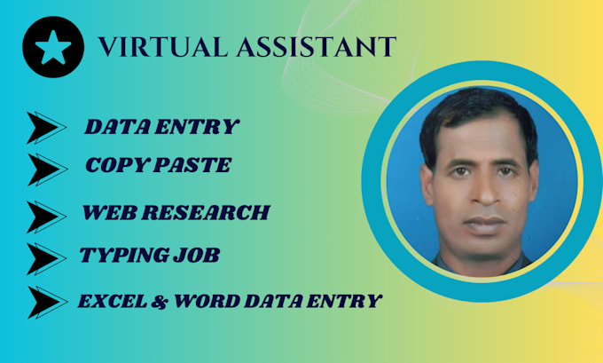 Bestseller - be your virtual assistant for data entry, web research, typing and copy paste