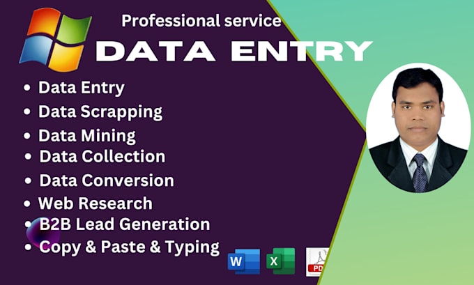 Bestseller - do fastest data entry, copy paste, excel and web research