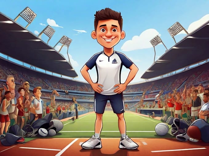 Gig Preview - Draw cartoon with sports illustrations