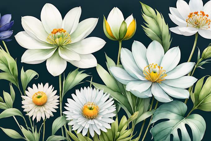 Gig Preview - Create a digital watercolor botanical illustration