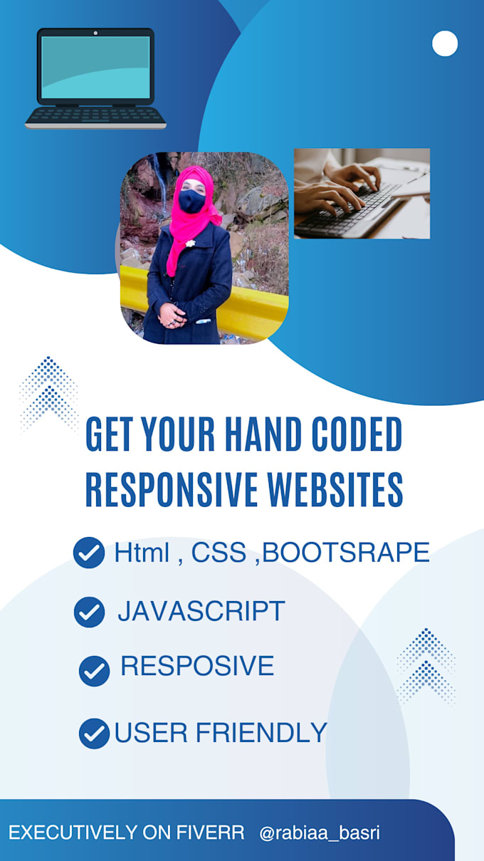 Gig Preview - Build a responsive website by using html css php and react