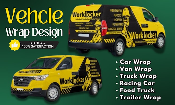 Gig Preview - Create professional car wrap, vehicle wrap, and van wrap design