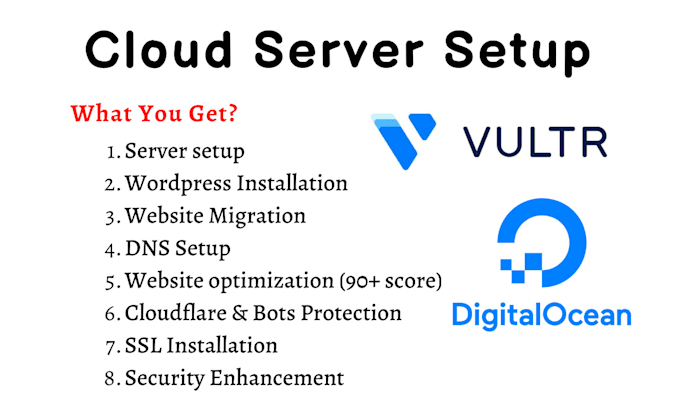 Gig Preview - Setup wordpress on digitalocean, vultr, hetzner, AWS, linode, and gcloud