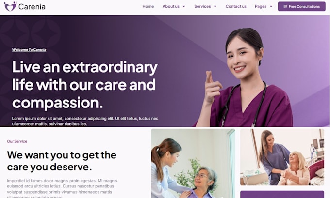 Gig Preview - Design medical spa website design medical aesthetics website med spa website