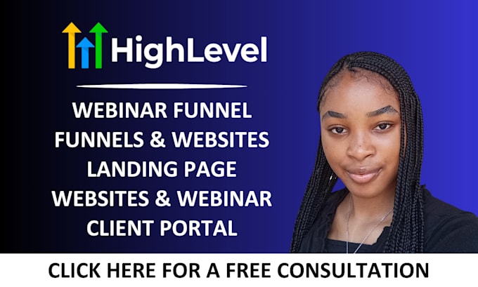 Gig Preview - Create your gohighlevel funnel, gohighlevel website,  gohighlevel landing page