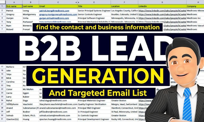 Gig Preview - Provide data entry, b2b lead generation and data scraping for any industry