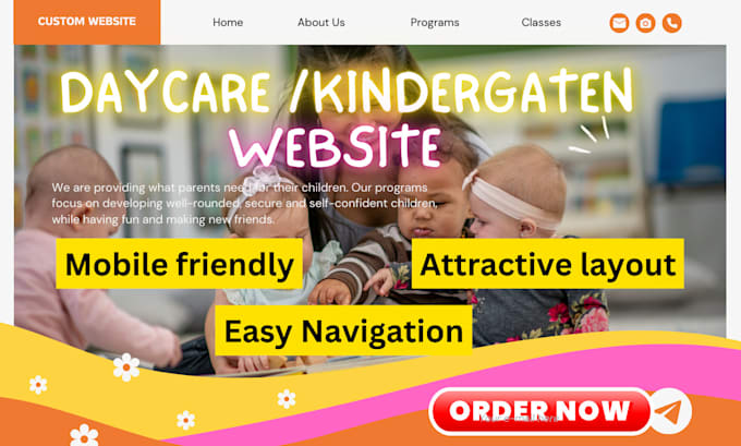 Gig Preview - Design daycare kindergarten pre school website