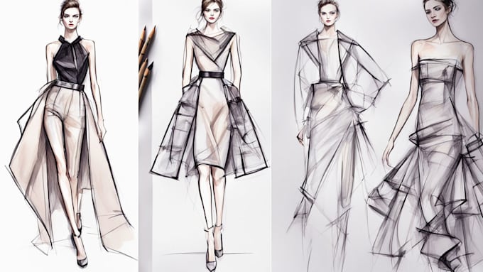 Gig Preview - Draw fashion illustration, design collections and sketches