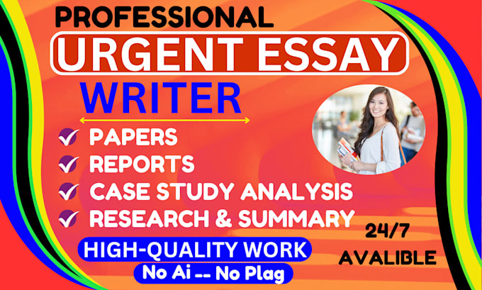 Gig Preview - Write essay, case study analysis, apa paper, report, research and summary