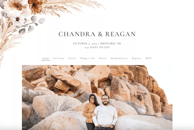 Gig Preview - Build a professional wedding website, guest management wordpress website