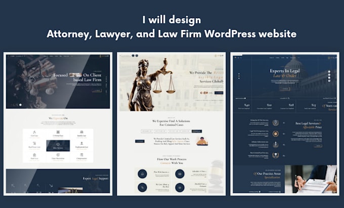 Gig Preview - Design attorneys lawyers law firms consulting and association wordpress website