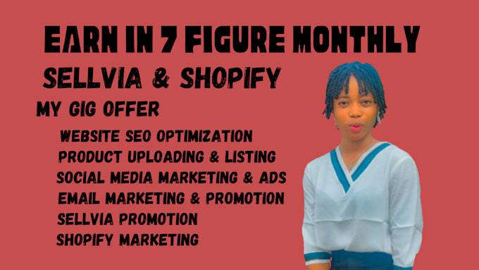 Gig Preview - Effective sellvia marketing for sellvia,sellvia promotion to boost shopify sales