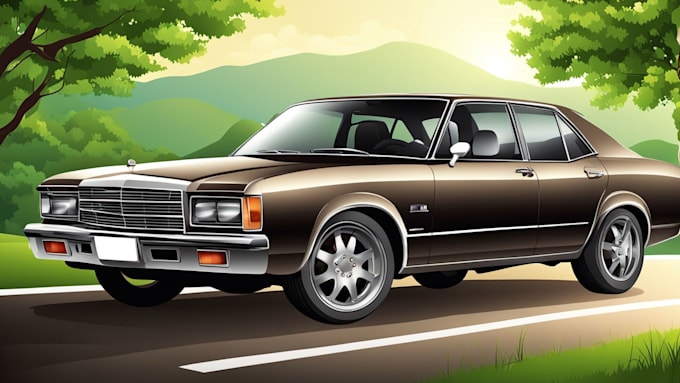 Gig Preview - Turn your car portrait into an amazing illustration vector