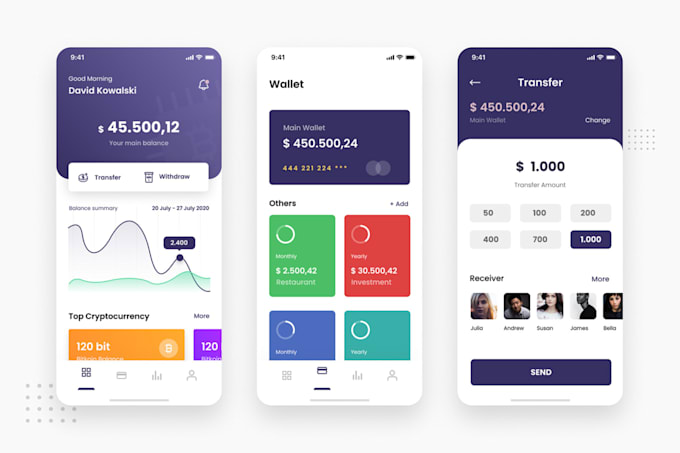 Bestseller - develop crypto wallet app, wallet app, payment app, cash app