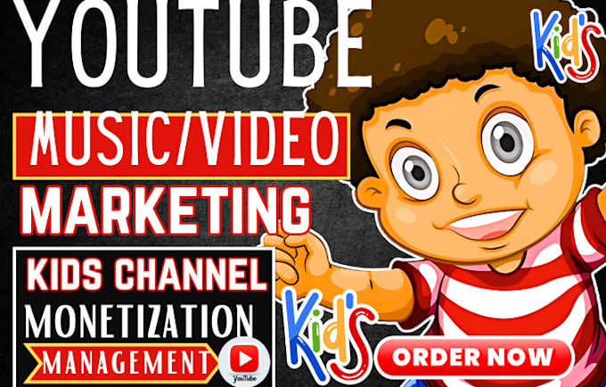 Gig Preview - Do kids youtube music promotion video marketing with google ads boost engagement