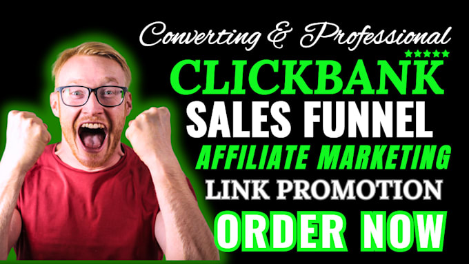 Gig Preview - Promote clickbank affiliate marketing sales funnel affiliate link promotion