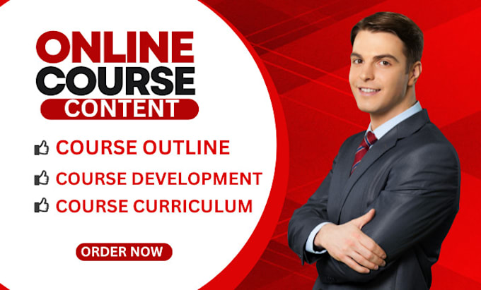 Gig Preview - Create online course content course outline course development course creation