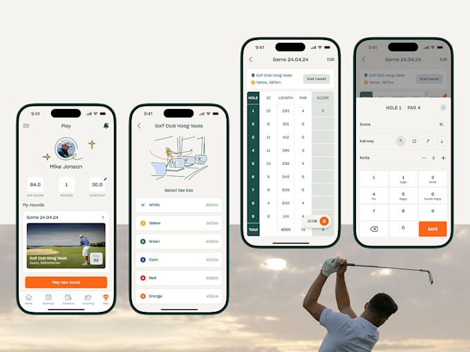 Gig Preview - Develop a premium golf booking and social networking app for golf enthusiasts