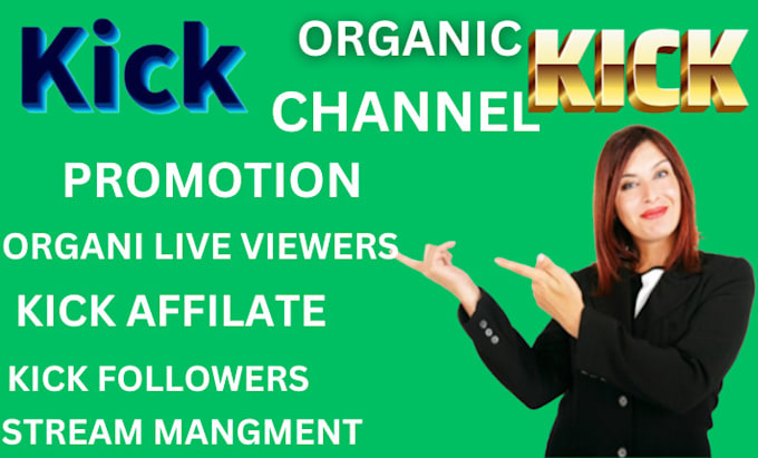 Gig Preview - Do organic and effective kick promotion for twitch channel, kick channel