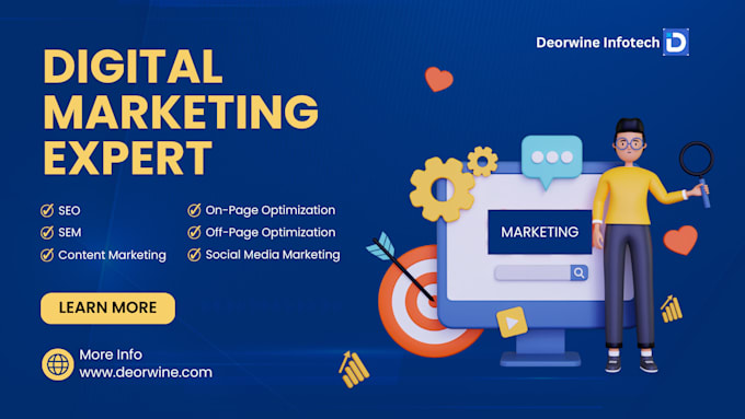 Gig Preview - Provide complete digital marketing SEO SEM content social media and optimization