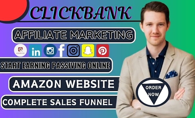 Gig Preview - Promote affiliate marketing clickbank sales funnel with amazon website