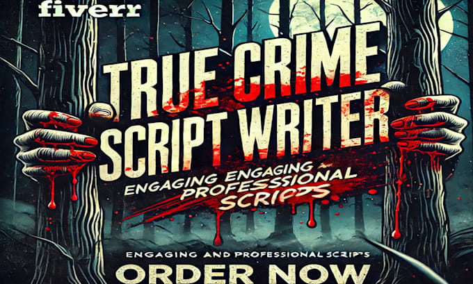 Gig Preview - Research true crime script, true crime, youtube thumbnails, and podcast