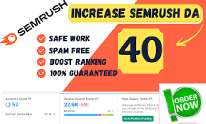 Gig Preview - Increase semrush domain authority, shopify domain score from 0 to 50 plus