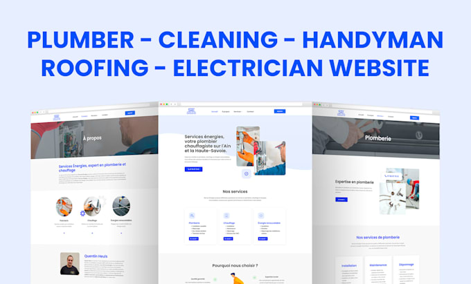 Gig Preview - Design plumber, handyman, construction wordpress website