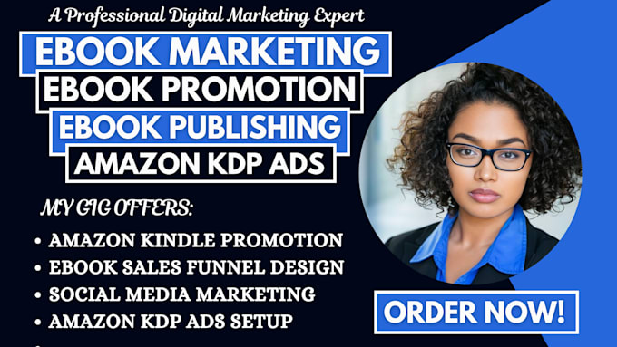 Gig Preview - Book marketing book promotion ebook sales funnel amazon kdp ads book publishing