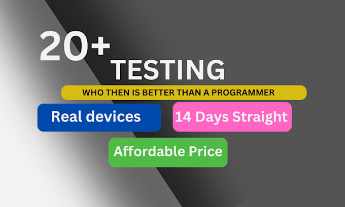 Gig Preview - Offer 20 testers for google play close app testing, 20 real device, closed test