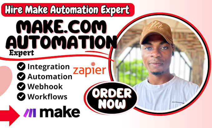 Gig Preview - Setup make com automation, made com workflow, make automation zapier automation