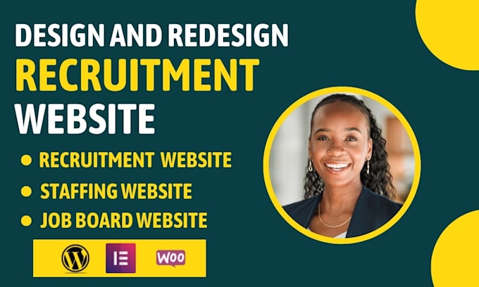 Gig Preview - Design a recruitment website with job portal integration, staffing website