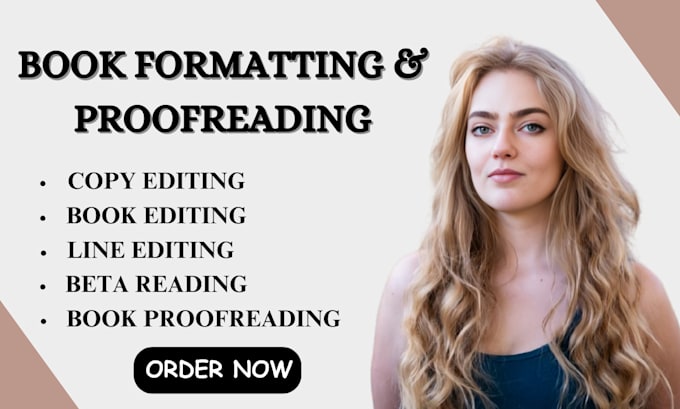 Gig Preview - Do book formatting book proofreading copy editing fiction novel as book editor