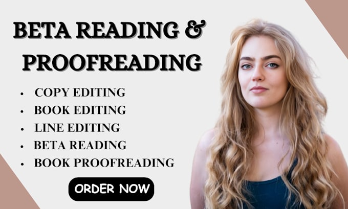 Gig Preview - Beta reading copy editing line editing book proofreading and book formatting