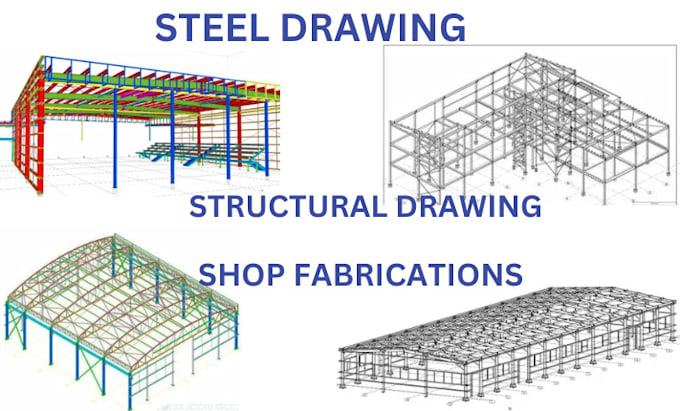 Gig Preview - Do structure detailed fabrication drawing in autocad with materials list