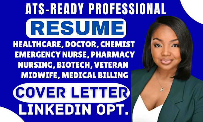 Gig Preview - Write healthcare, midwife doctor nursing, cva medical billing and courier resume