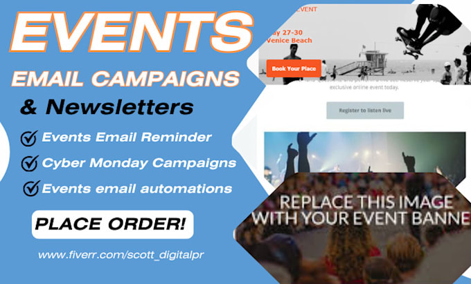 Gig Preview - Setup events calendar email automations, zoho email reminders, email templates