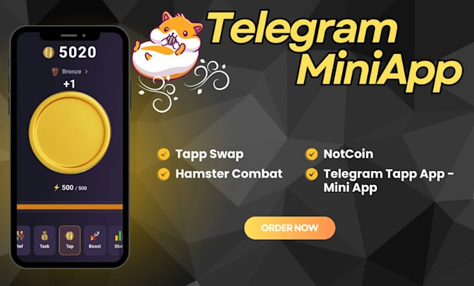 Gig Preview - Develop telegram mini app like tapswap game, hamster kombat, notcoin on tonchain